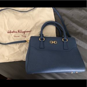 Double Gancio small tote bag. Light blue color. Almost brand new condition.